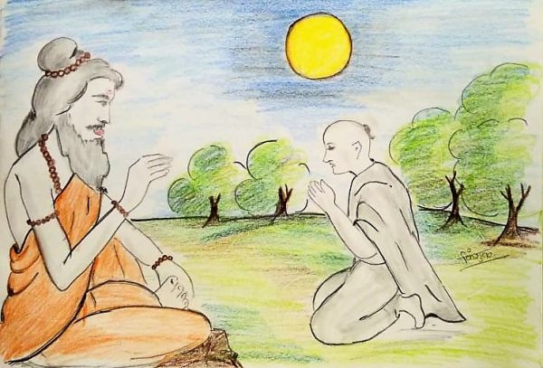 flat design happy guru purnima background illustration with monks Stock  Vector Image & Art - Alamy