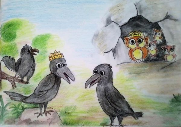 Kauwa Aur Ullu Ki Kahani (कौवा और उल्लू की कहानी)